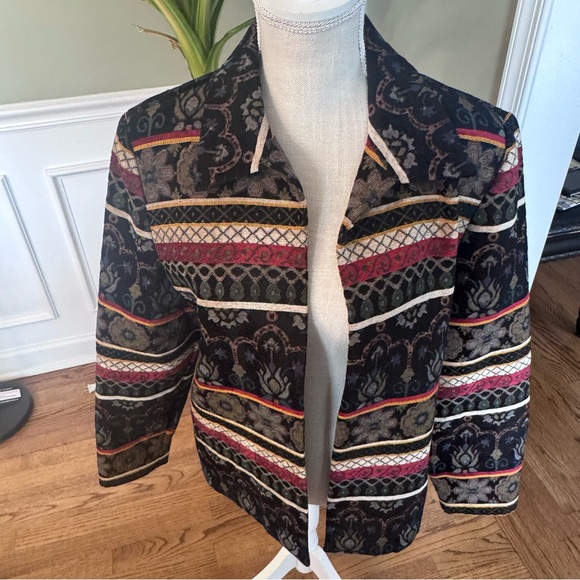 Coldwater Creek Womens Sz medium open 
Tapestry‎ Colorful Blazer Jacket - Picture 2 of 10
